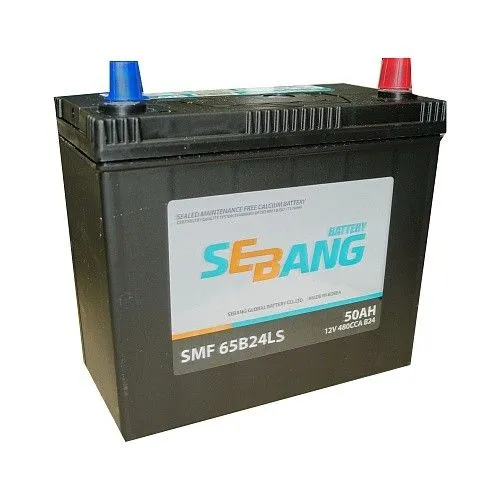 Sebang SMF 65B24LS 50Ач 480А, ОП, стандартные клеммы