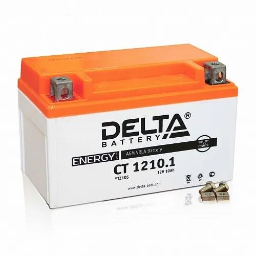 Delta CT 1210.1 YTZ10S 10Ач 190А, ПП, клеммы под болт