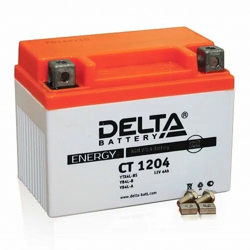 Delta CT 1204 YB4L-B, YB4L-A, YTX4L-BS 4Ач 50А, ОП, клеммы под болт