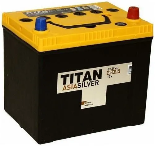 TITAN Asia Standart 62R+ 62Ач 550А, ОП, стандартные клеммы