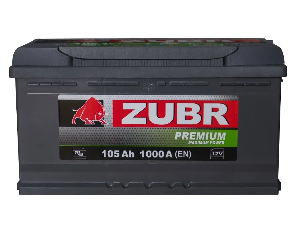 ZUBR Premium NPR 105Ач 1000А, ОП, стандартные клеммы