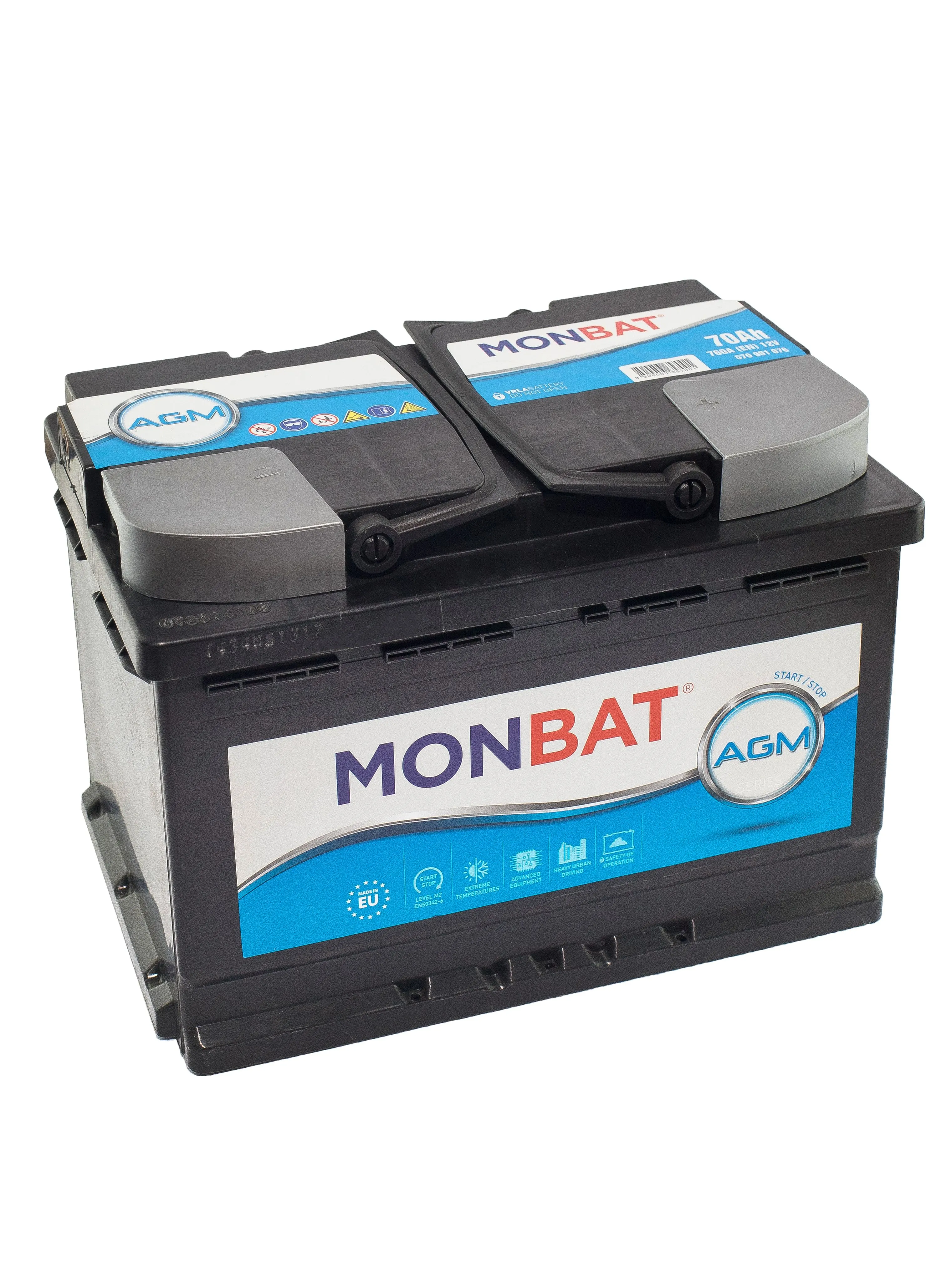 MONBAT AGM (Start-Stop) 70Ач 760А, ОП, стандартные клеммы