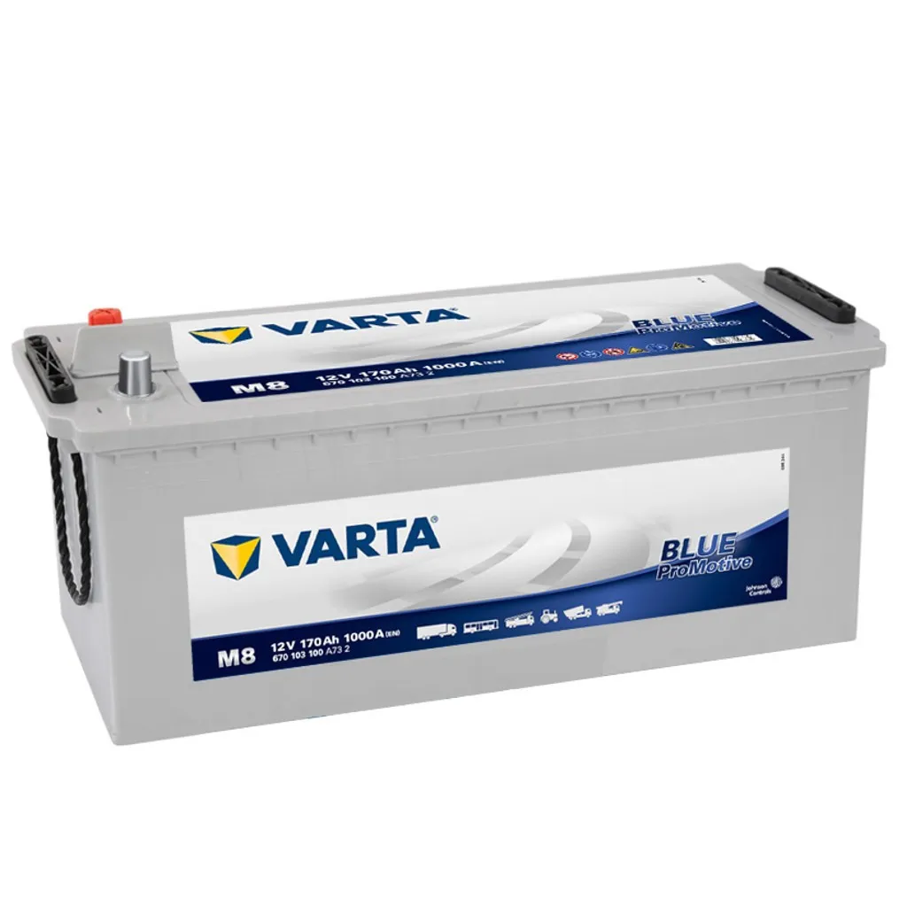 Varta Promotive Blue M8 170Ач 1000А 670 103 100, ОП, стандартные клеммы