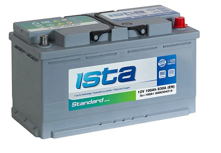 ISTA 100Ач 830А, ОП, стандартные клеммы