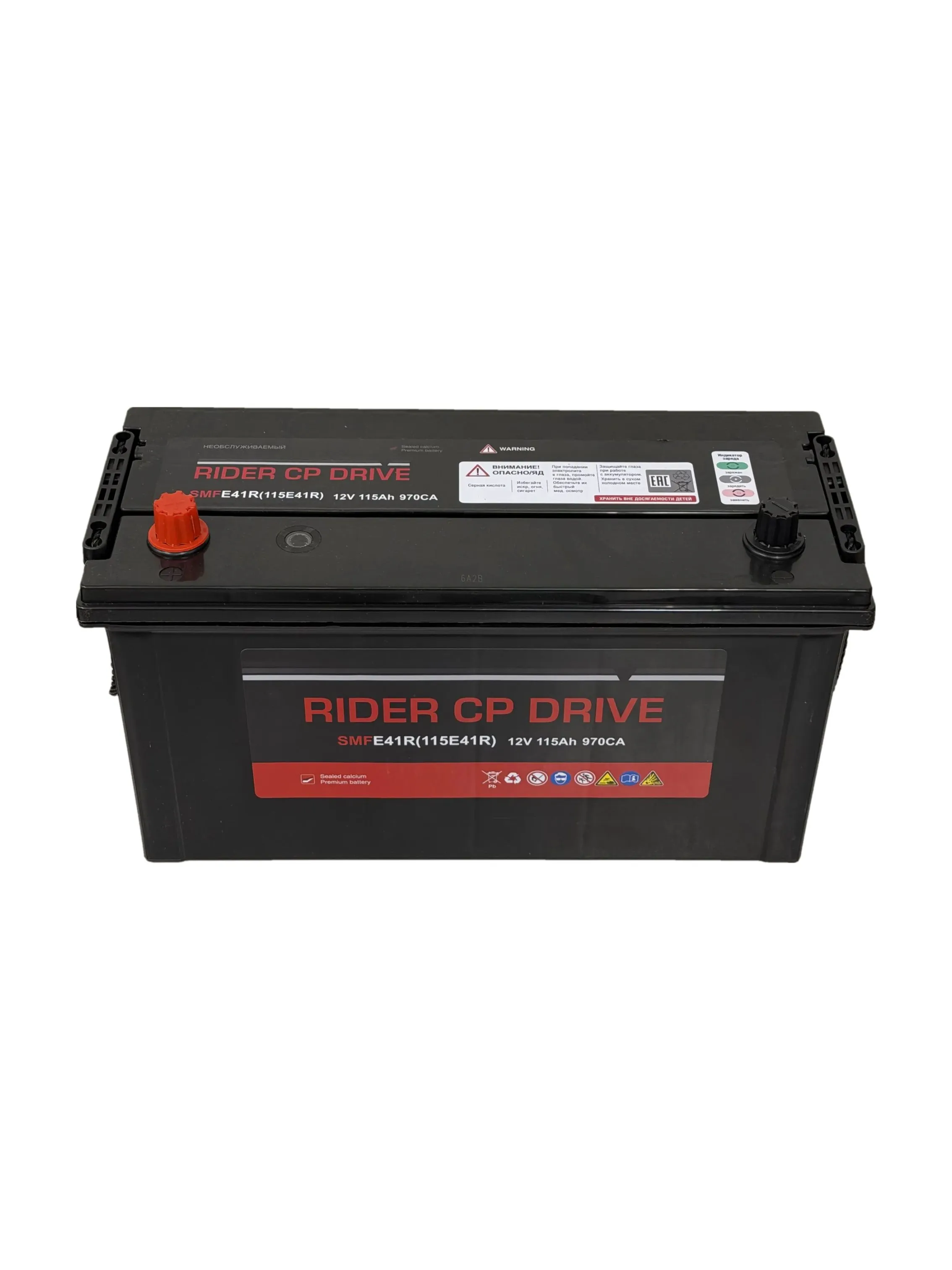 RIDER 115E41R 115 Ач 970 А, прямая полярность, стандартные клеммы