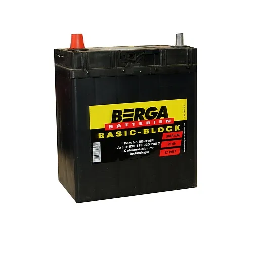 Berga BB-B19R 35Ач 300А 535 119 030, ПП, тонкие клеммы