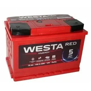 WESTA RED 6СТ-75VL 75Ач 750А, ОП, стандартные клеммы