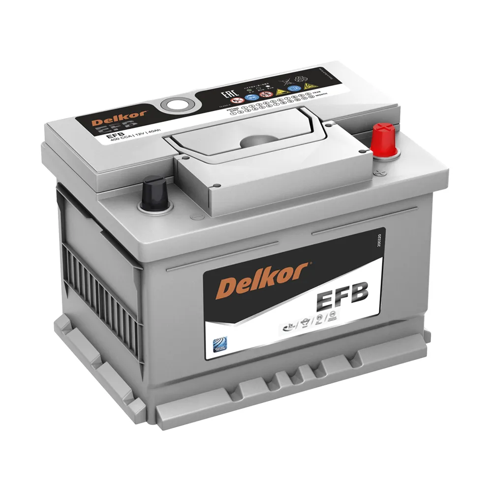 Delkor EFB 60Ач 560A, ОП, стандартные клеммы
