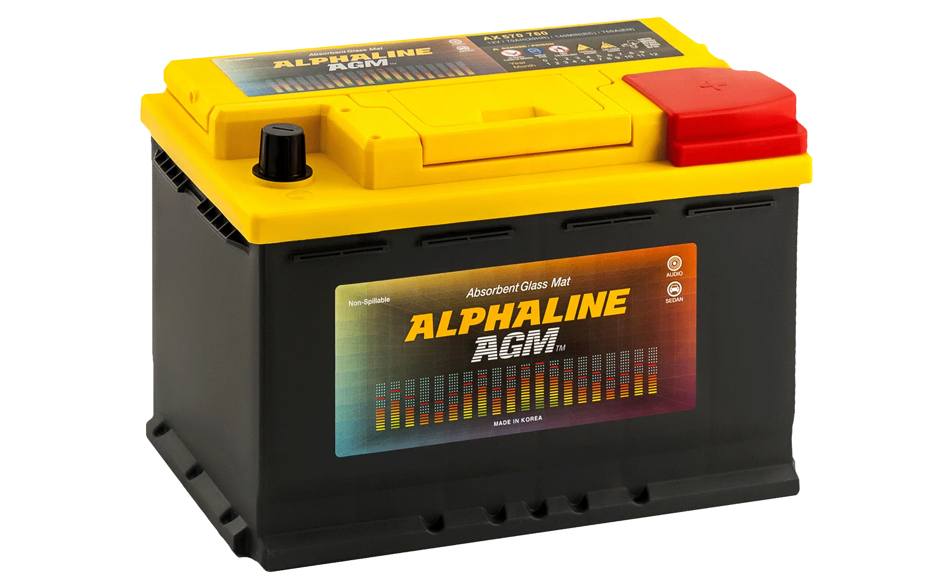 Alphaline AGM L3 (AX 570760) 70Ач 760А, ОП, стандартные клеммы