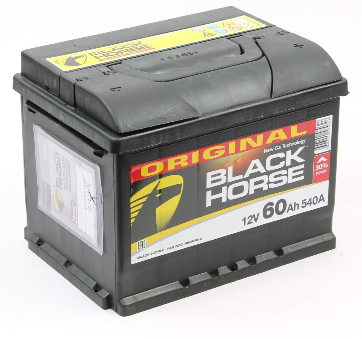 Black Horse 6СТ-60.0 низкий 60Ач 540А, ОП, стандартные клеммы