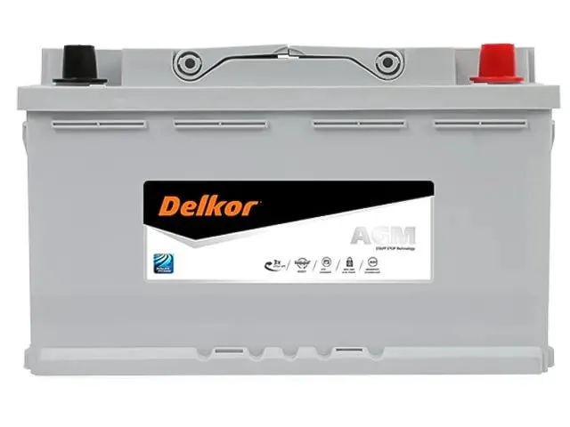 Delkor 6CT-80 AGM 80Ач 800А, ОП, стандартные клеммы