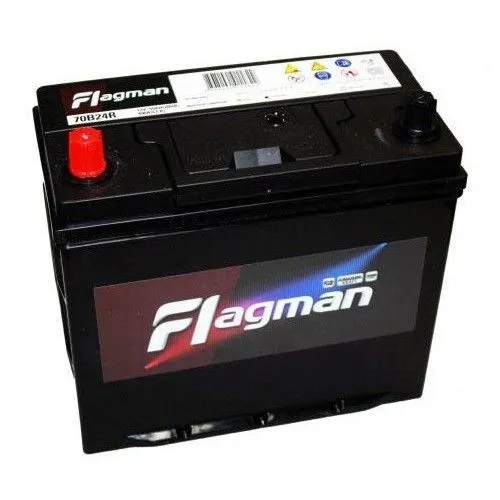 Flagman 65B24R 52Ач 480А, ПП, тонкие клеммы