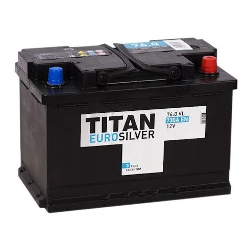 TITAN Euro 76R+ 76Ач 730А, ОП, стандартные клеммы