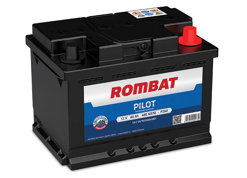Rombat Pilot P260 60Ач 510А, ОП, стандартные клеммы
