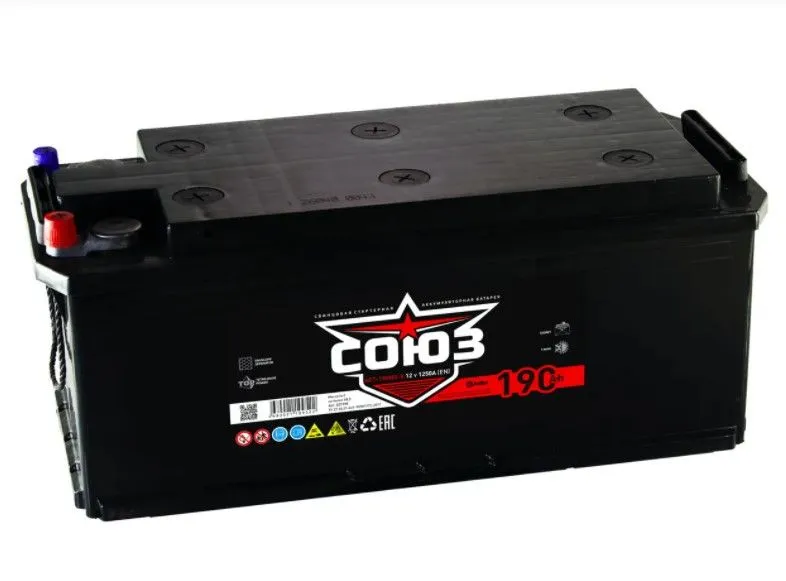 Союз 190Ач 1250А, ПП, стандартные клеммы