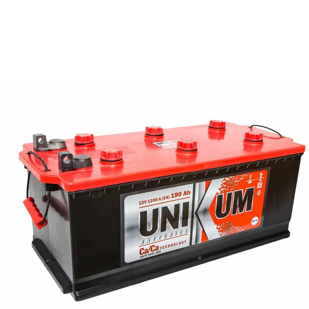 UNIKUM 190Ач 1200A болт, ПП, клеммы под болт