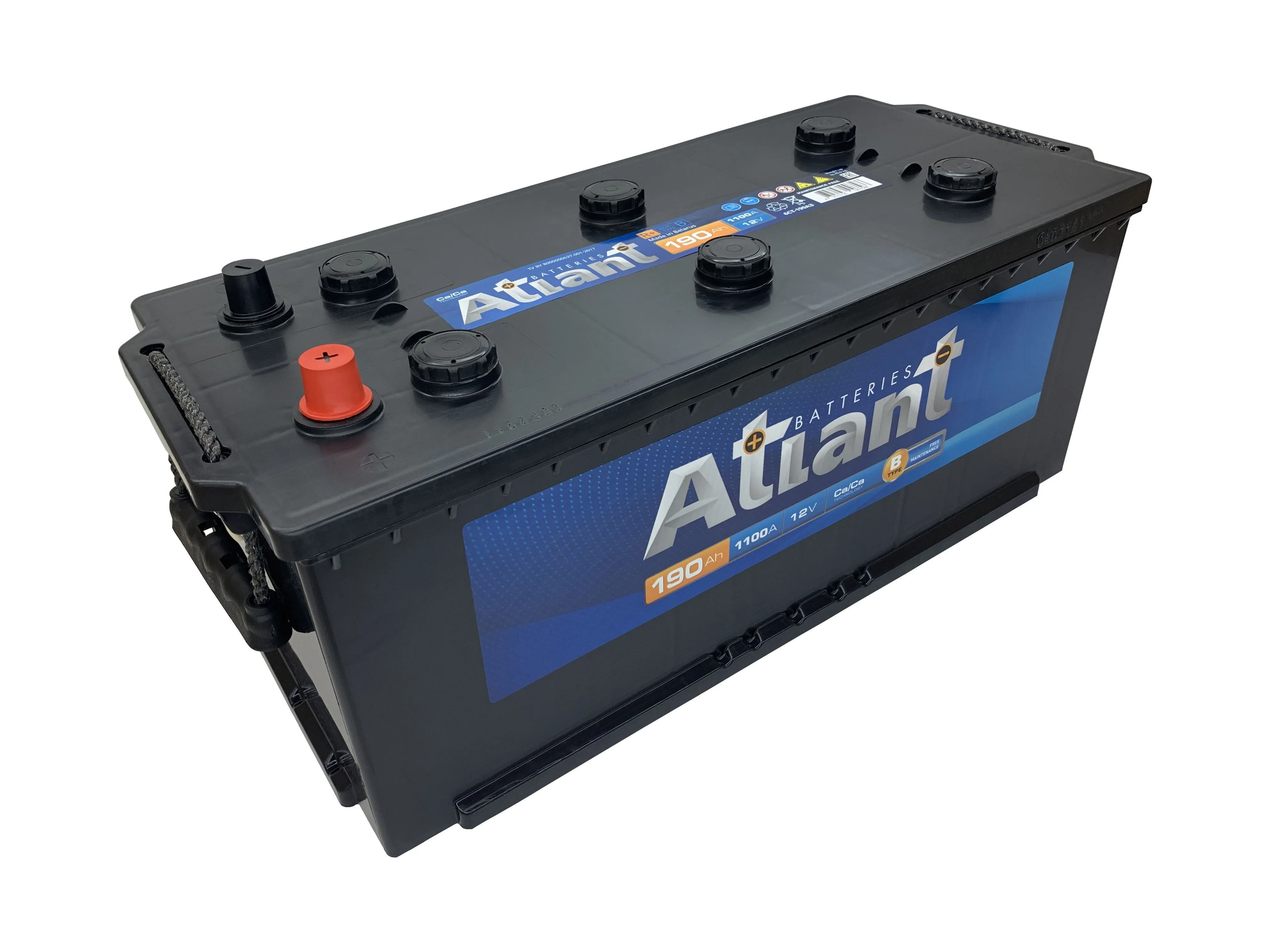 Atlant Black 190Ач 1050А, ПП, стандартные клеммы