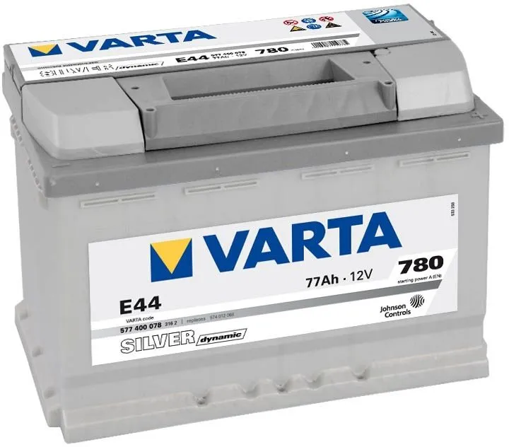 Varta Silver Dynamic E44 77Ач 780А 577 400 078, ОП, стандартные клеммы