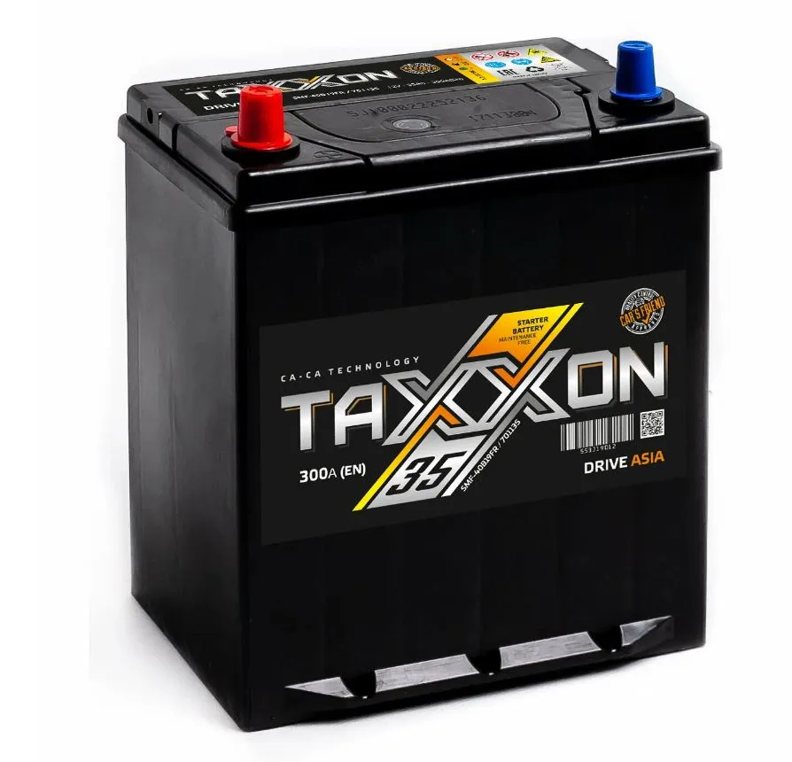 TAXXON Drive Asia (40B19FR) 35 Ач 300 А, ПП, тонкие клеммы