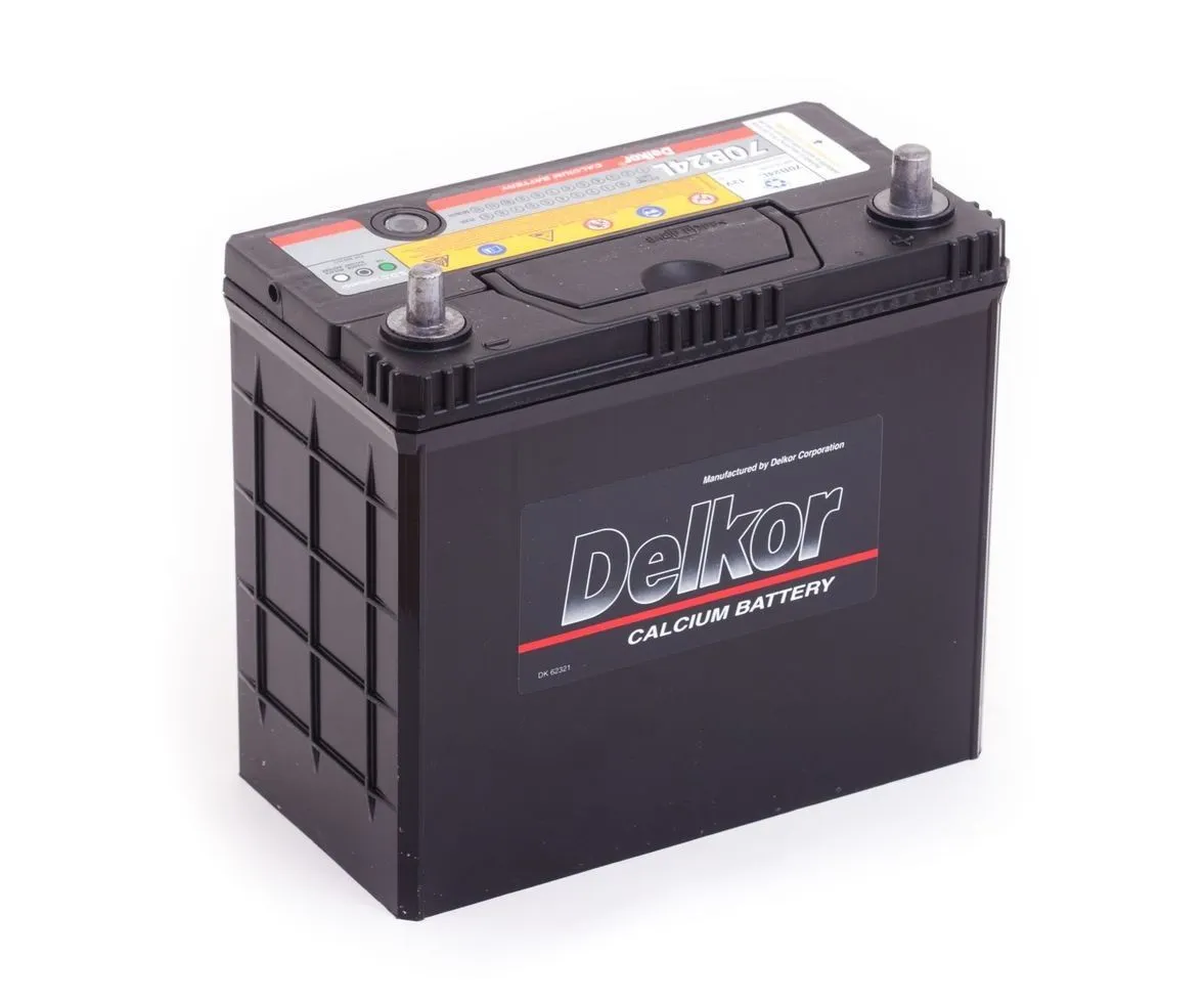 Delkor 6CT-55 (70B24L) 55Ач 480А, ОП, тонкие клеммы