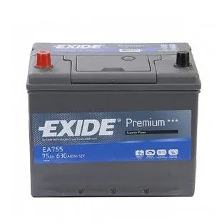Exide EA755 75Ач 630А, ПП, стандартные клеммы