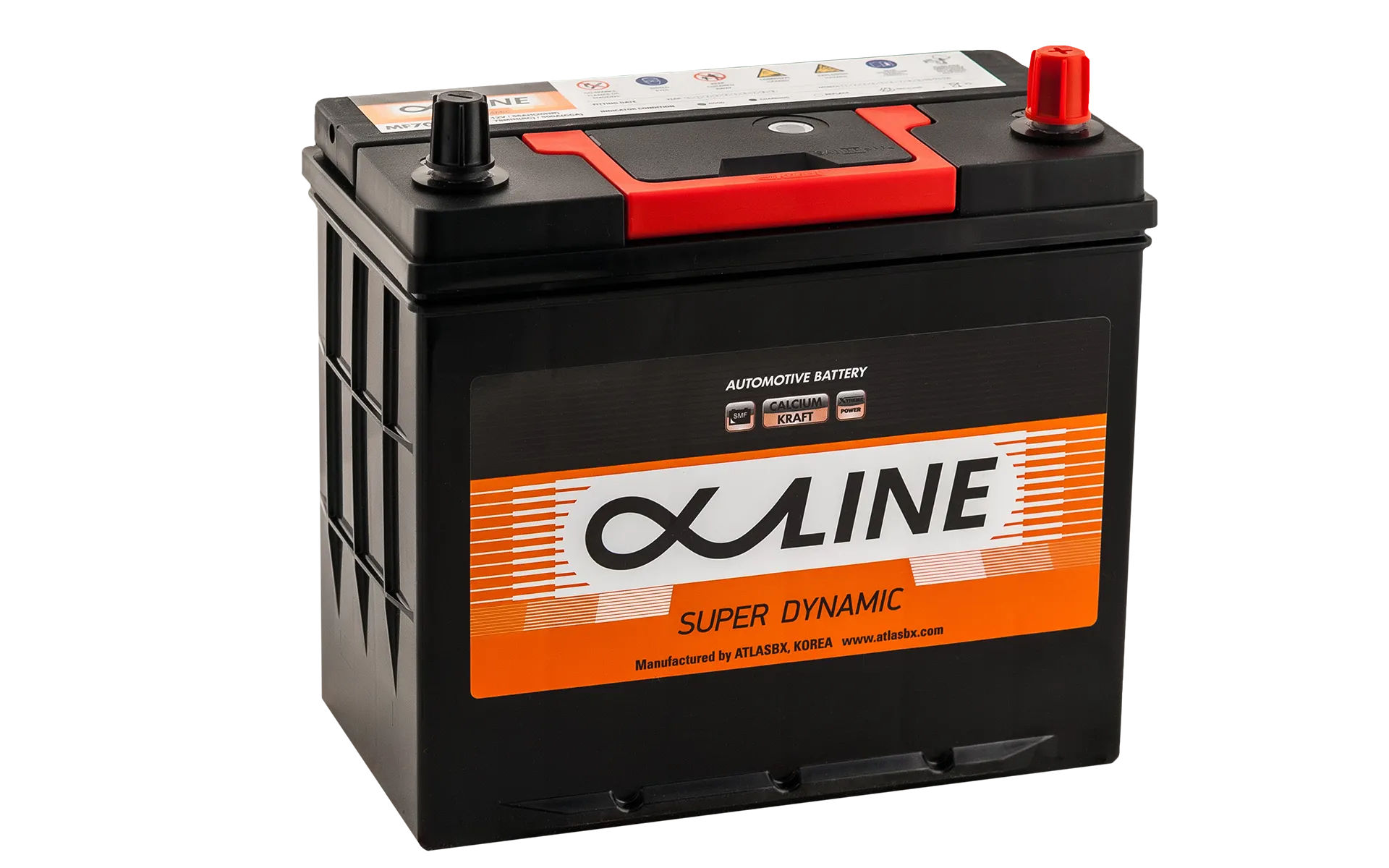 Alphaline Super Dynamic 55 (70B24L) 55Ач 500А, ОП, тонкие клеммы