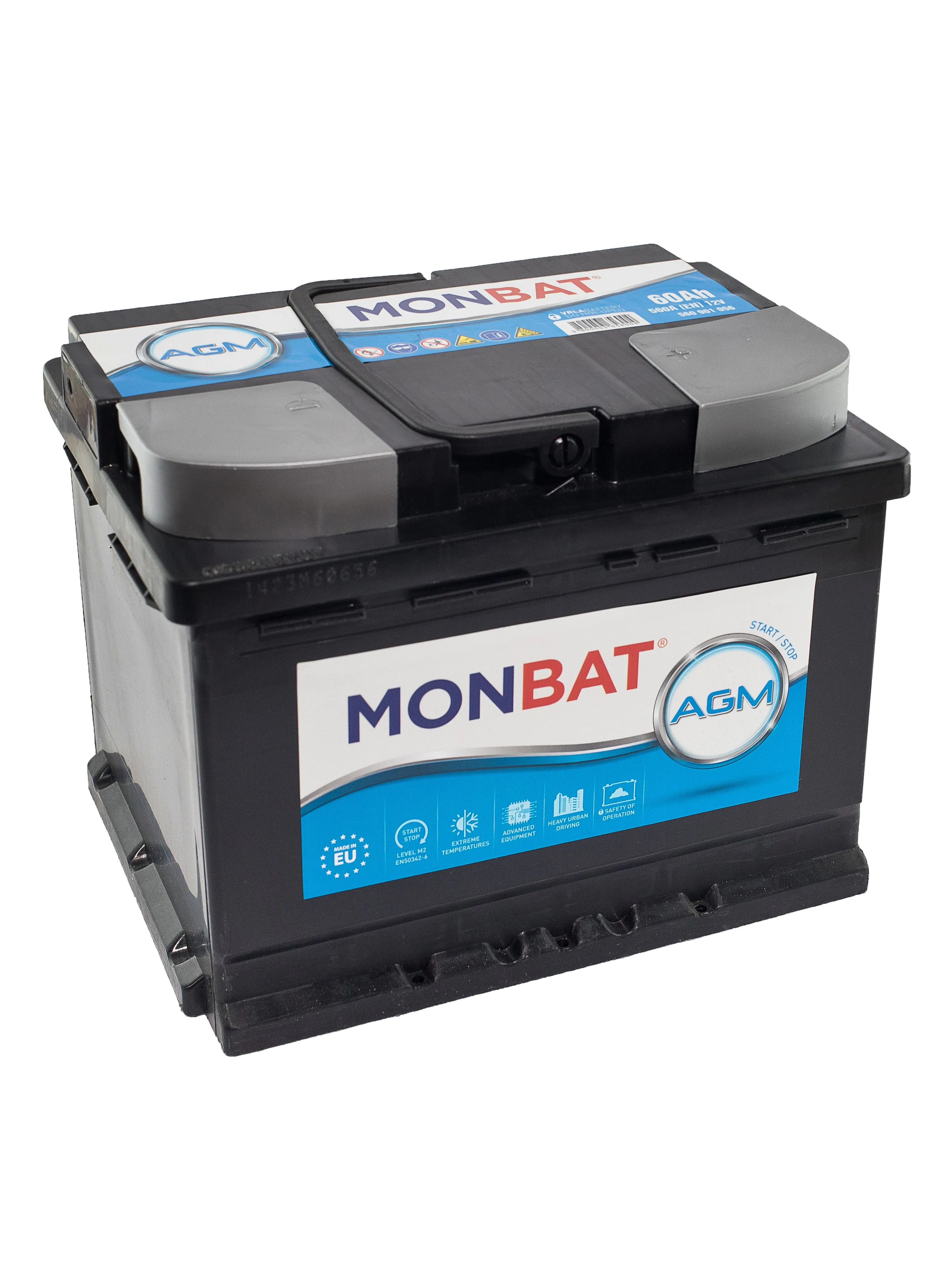 MONBAT AGM (Start-Stop) 60Ач 640А, ОП, стандартные клеммы
