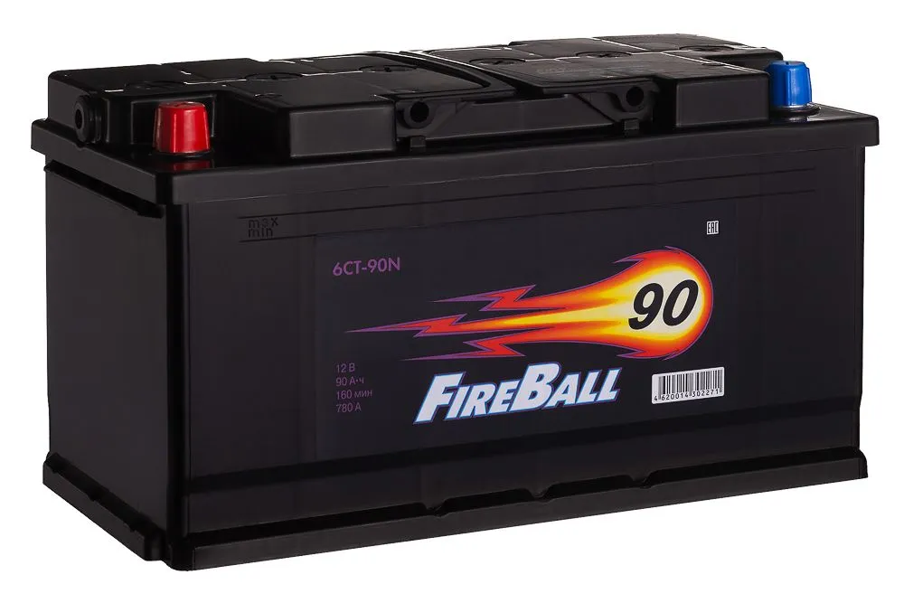 FIRE BALL 6СТ-90NR 90Ач 780, ПП, стандартные клеммы