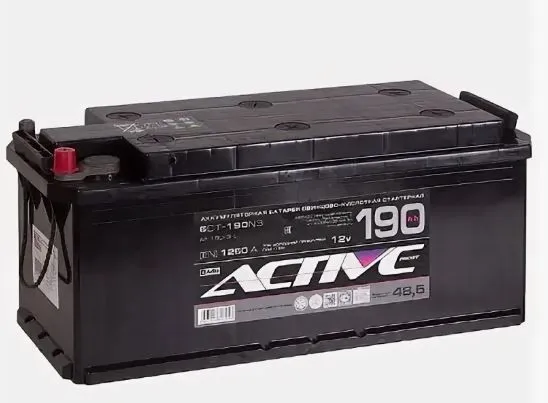 ACTIVE FROST 190 Ач 1250 А, ПП, стандартные клеммы