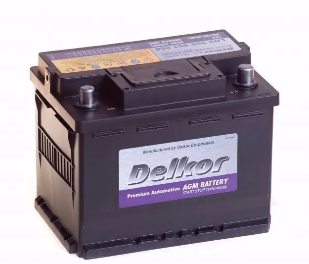 Delkor 6CT-60 (560 901 068) AGM 60Ач 680А, ОП, стандартные клеммы