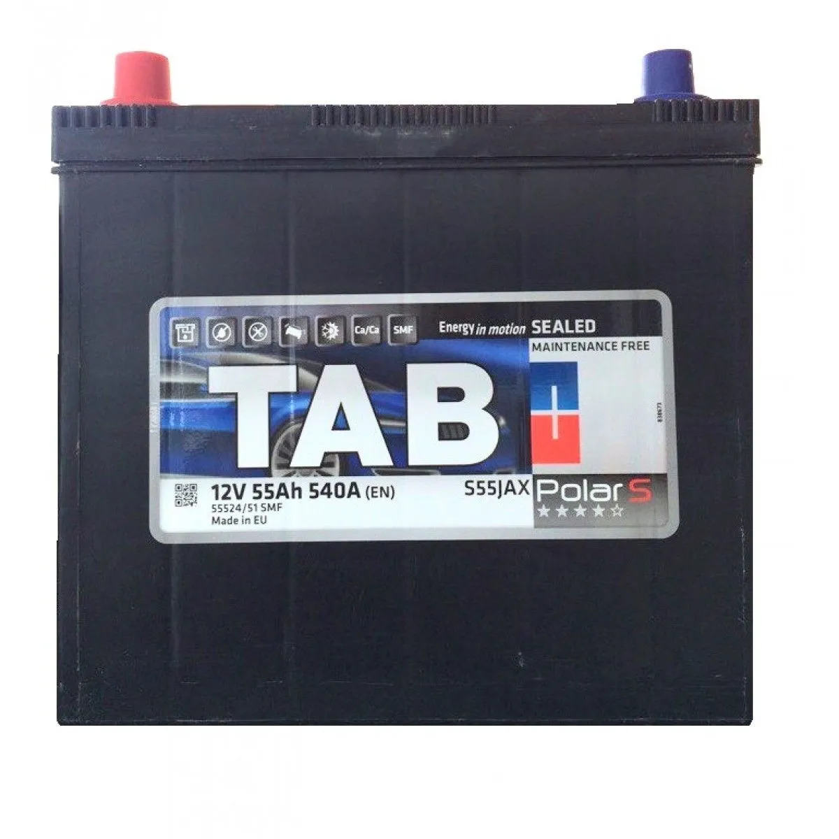 Tab Polar Asia 55Ач 540А 246755 55524/51 SMF, ПП, тонкие клеммы