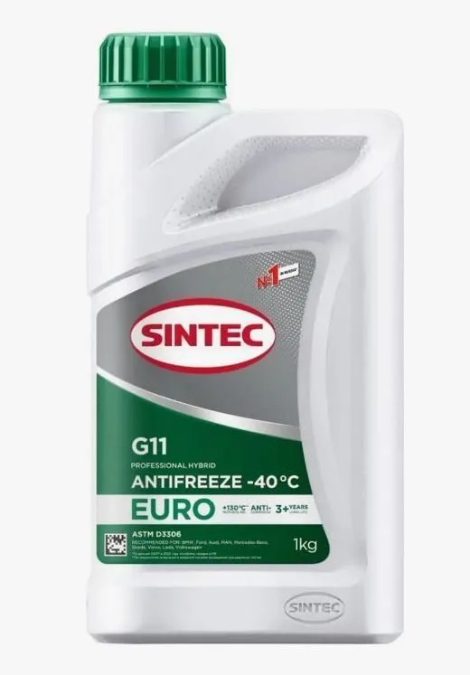 Антифриз Sintec EURO G11 готовый -40 зеленый 1 кг 990553