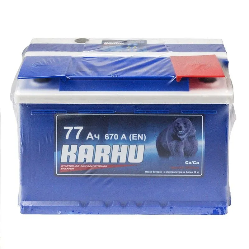 Karhu 77Ач 670А, ОП, стандартные клеммы