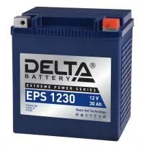 DELTA EPS 1230 YTX30HL-BS, YTX30L-B, YTX30L 30Ач 400А, ОП, клеммы под болт
