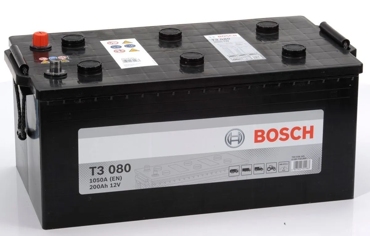 Bosch T3 080 200Ач 1050А 0 092 T30 800, ОП, стандартные клеммы