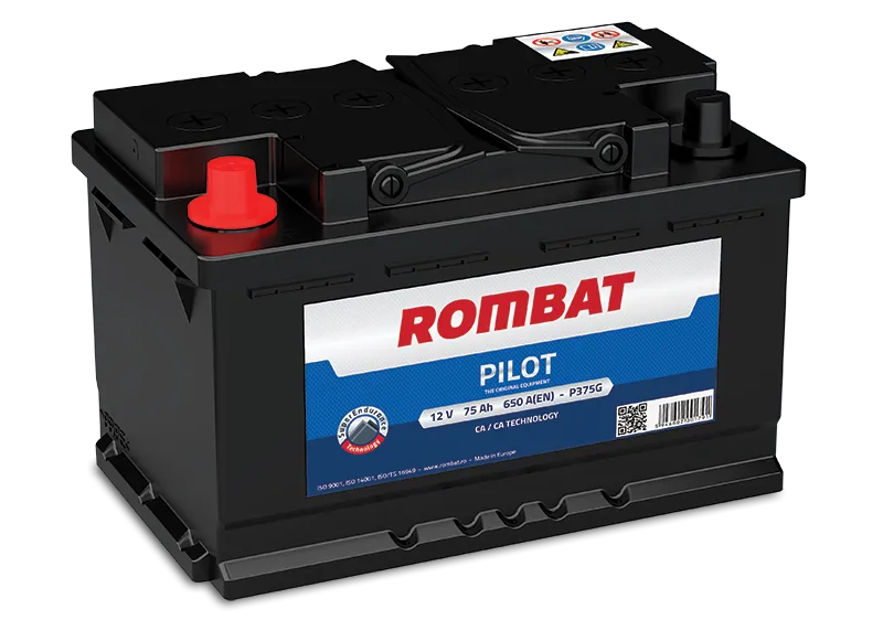 Rombat Pilot P375G L3 75Ач Pilot L+ 75Ач 700А, ПП, стандартные клеммы