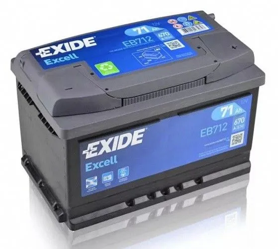 Exide EB712 71Ач 670А, ОП, стандартные клеммы