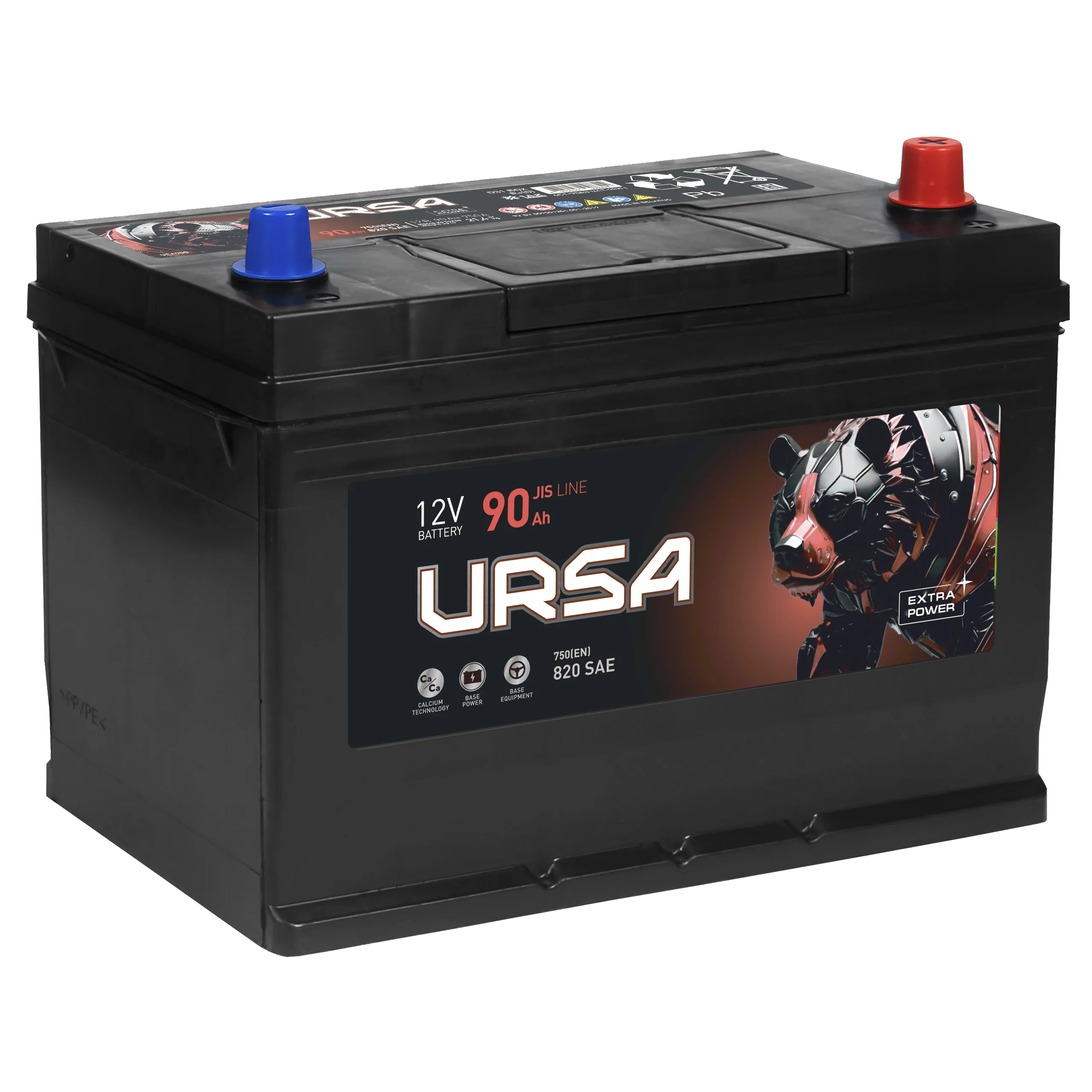 Ursa Extra Power Asia 90Ач 820А, ОП, стандартные клеммы