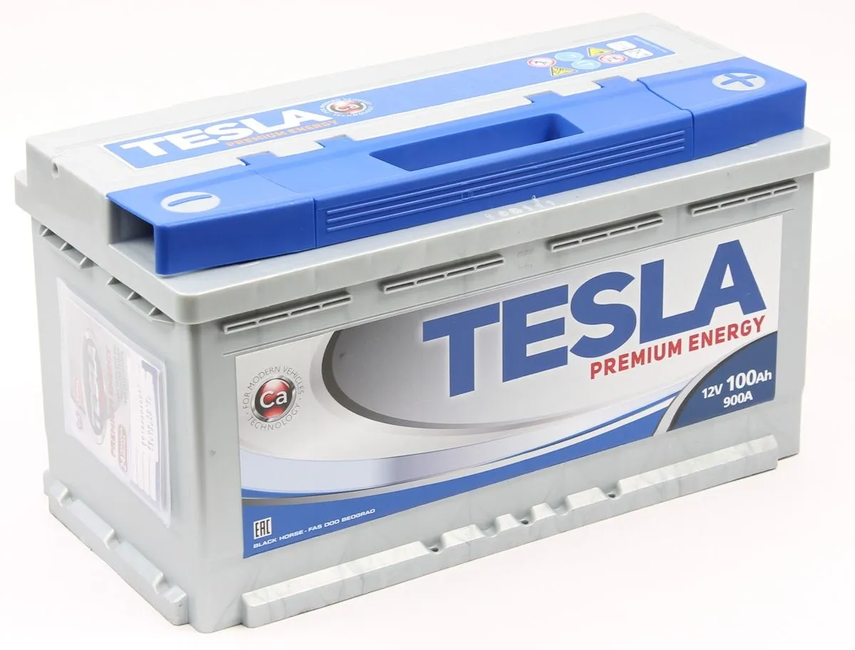 Tesla Premium Energy 6СТ-100.0 низкая 100Ач 900А, ОП, стандартные клеммы