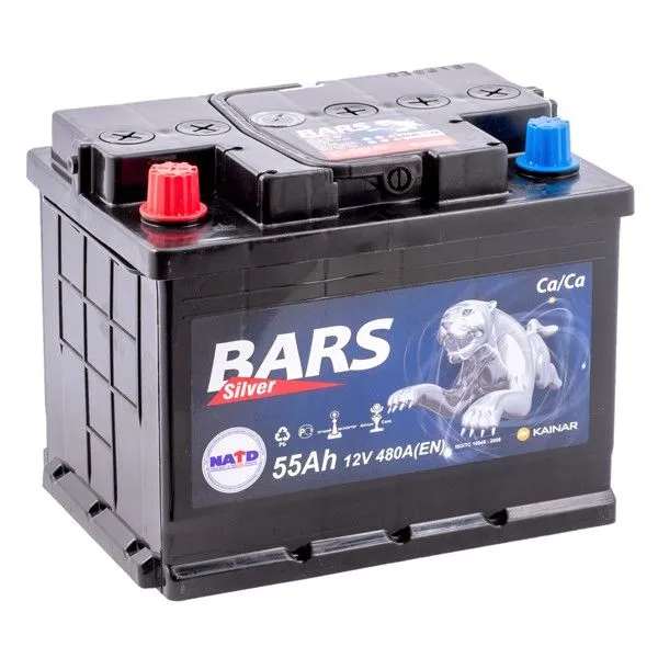 Bars 55Ач 480А, ПП, стандартные клеммы