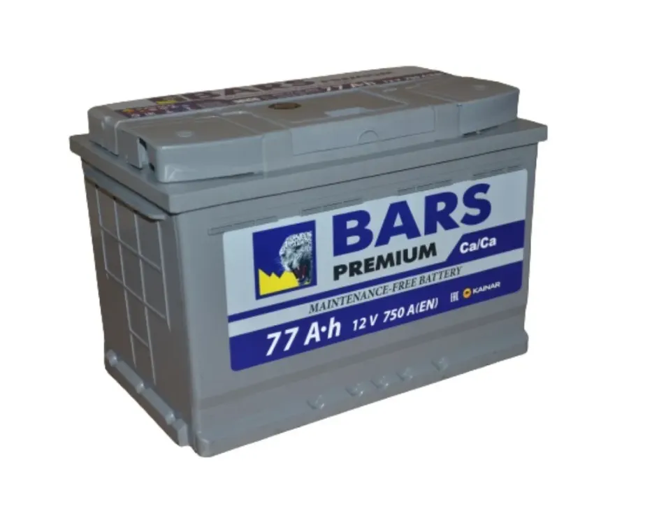 BARS Premium 77Ач 750А, ПП, стандартные клеммы