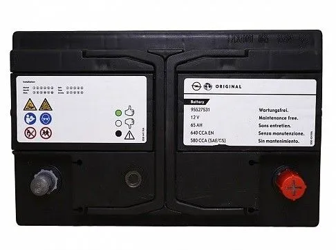 GM ORIGINAL (95527531) 65Ач 640А, обратная полярность, стандартные клеммы