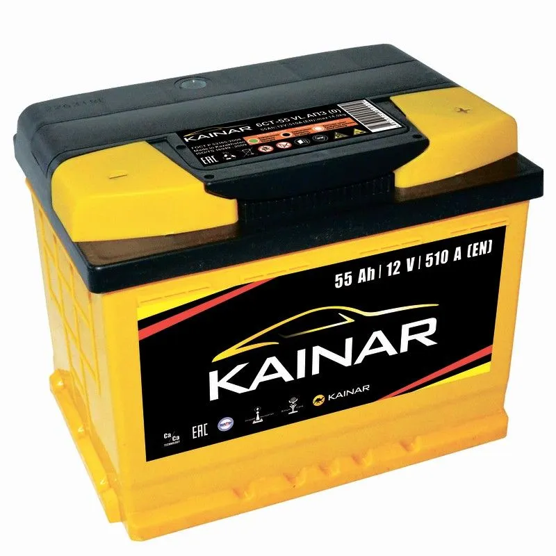 Kainar 55Ач 510А, ОП, стандартные клеммы