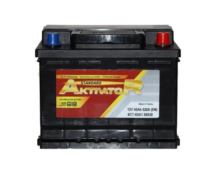 AKTIVATOR Standart 60Ач 520А, ОП, стандартные клеммы