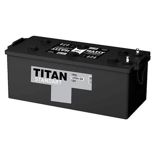 TITAN Standart 190 R+ 190Ач 1250А, ОП, стандартные клеммы