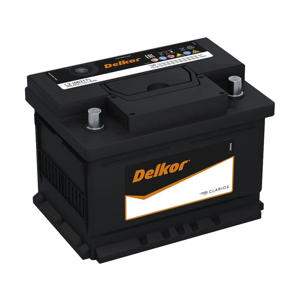 Delkor 56217 62Ач 580А, ПП, стандартные клеммы
