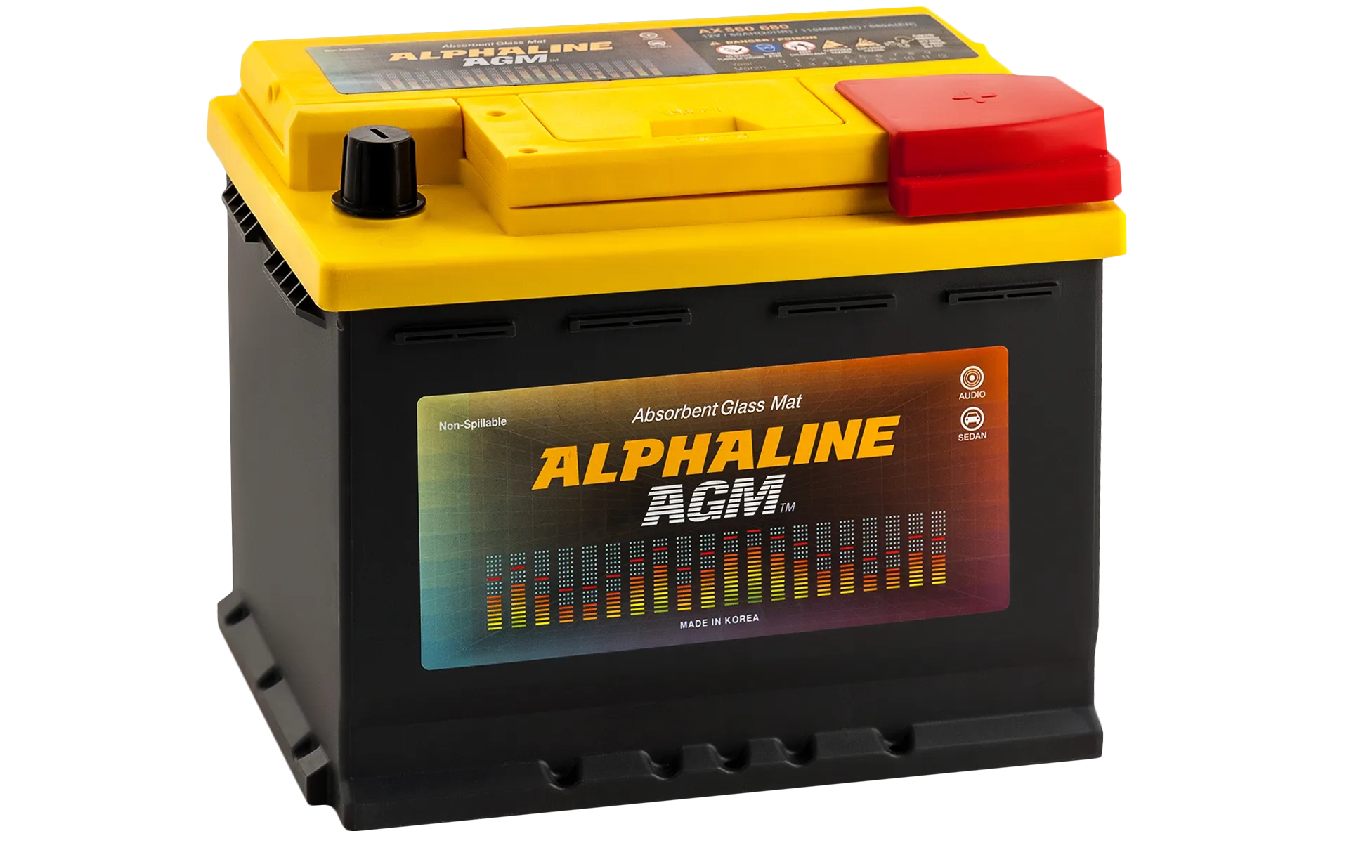 Alphaline AGM L2 (AX 560680) 60Ач 680А, ОП, стандартные клеммы