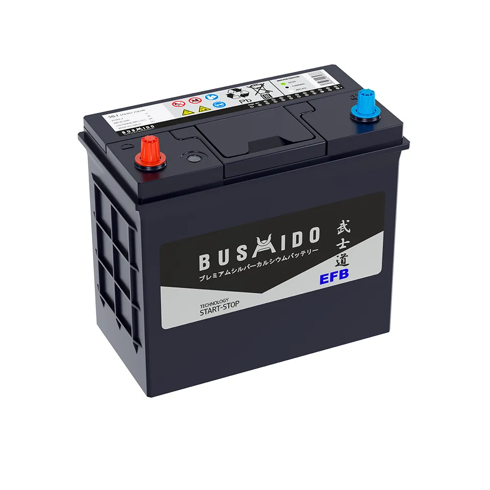 BUSHIDO EFB (75B24R)  50Ач 480А, ПП, тонкие клеммы