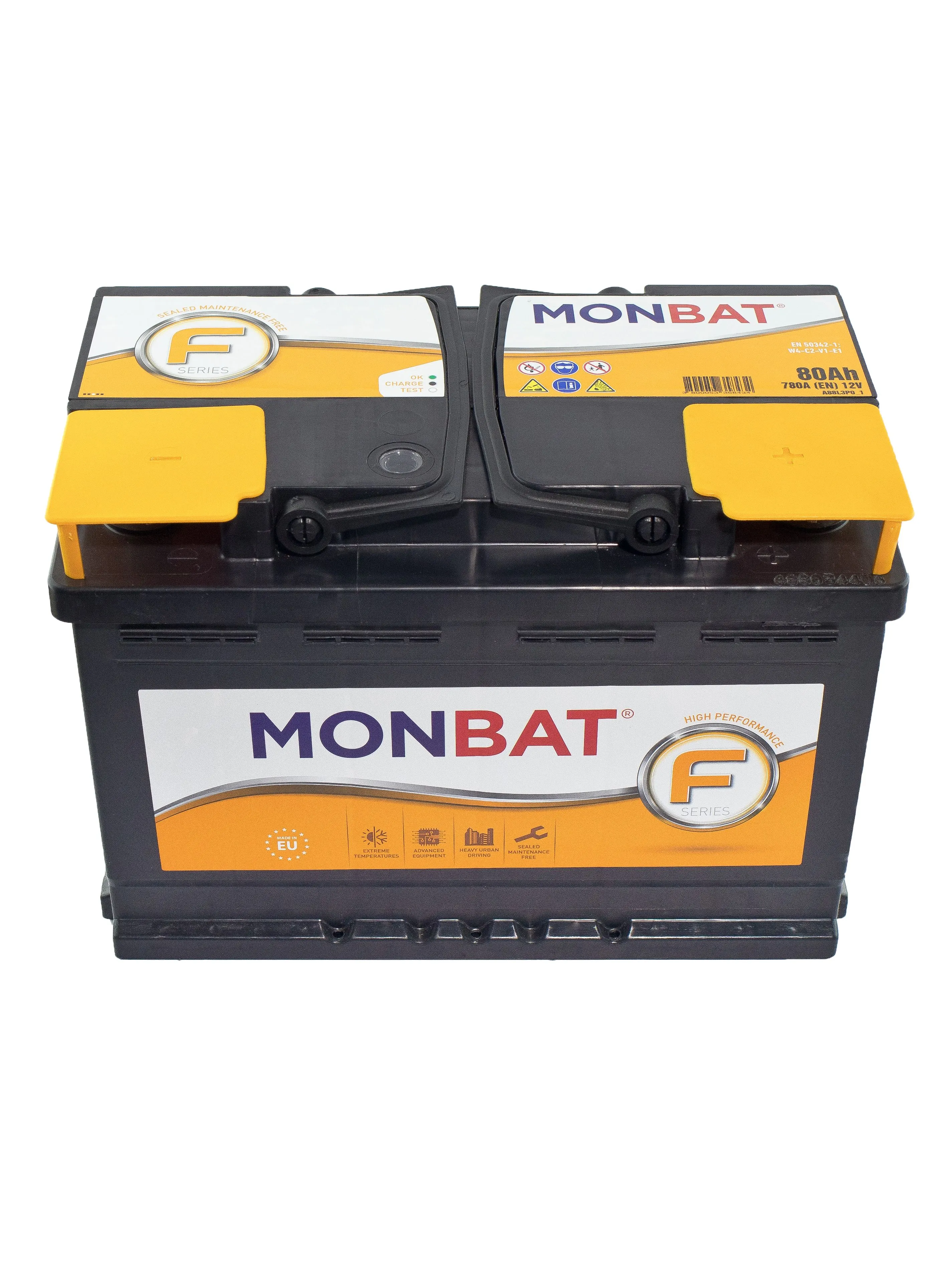 MONBAT "F" (FORMULA) 80Ач 800А, ОП, стандартные клеммы