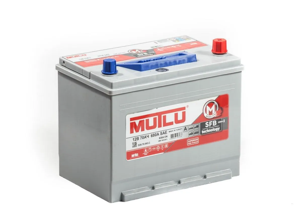 Mutlu SFB M2 6СТ-70.0 (80D26FL) 70Ач 630А, ОП, стандартные клеммы
